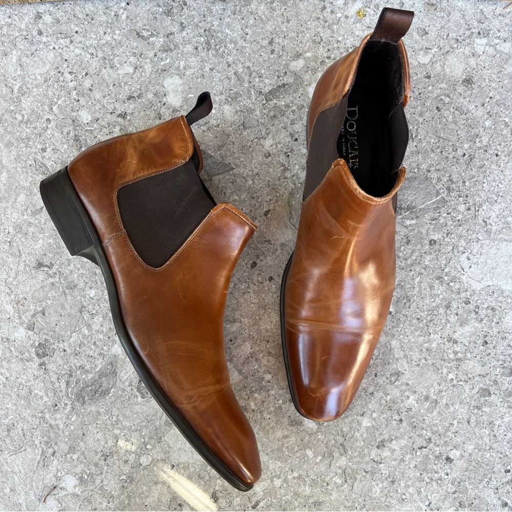 Doucal’s Men’s Made in Italy Leather Chelsea Dress Shoe Boot US 10 EU 43 UK 9